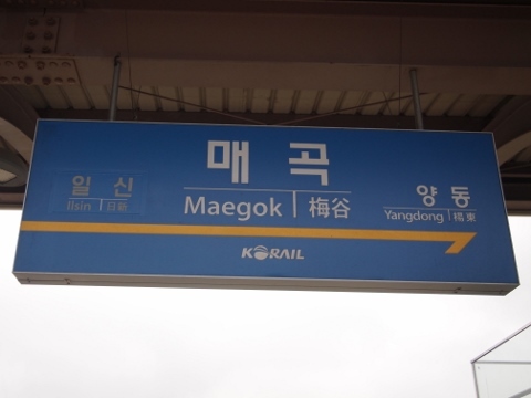 〔韓国〕中央線　梅谷駅