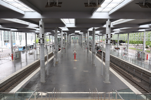 IMG_3863 〔ドイツ〕デュッセルドルフ市電　メルクール・シュピール＝アレーナ・メッセ北停留場