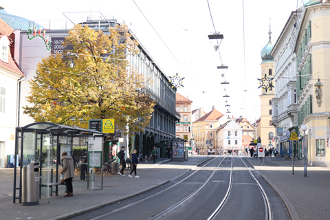 IMG_0927 〔オーストリア〕グラーツ市電　南ティロール広場・美術館停留場